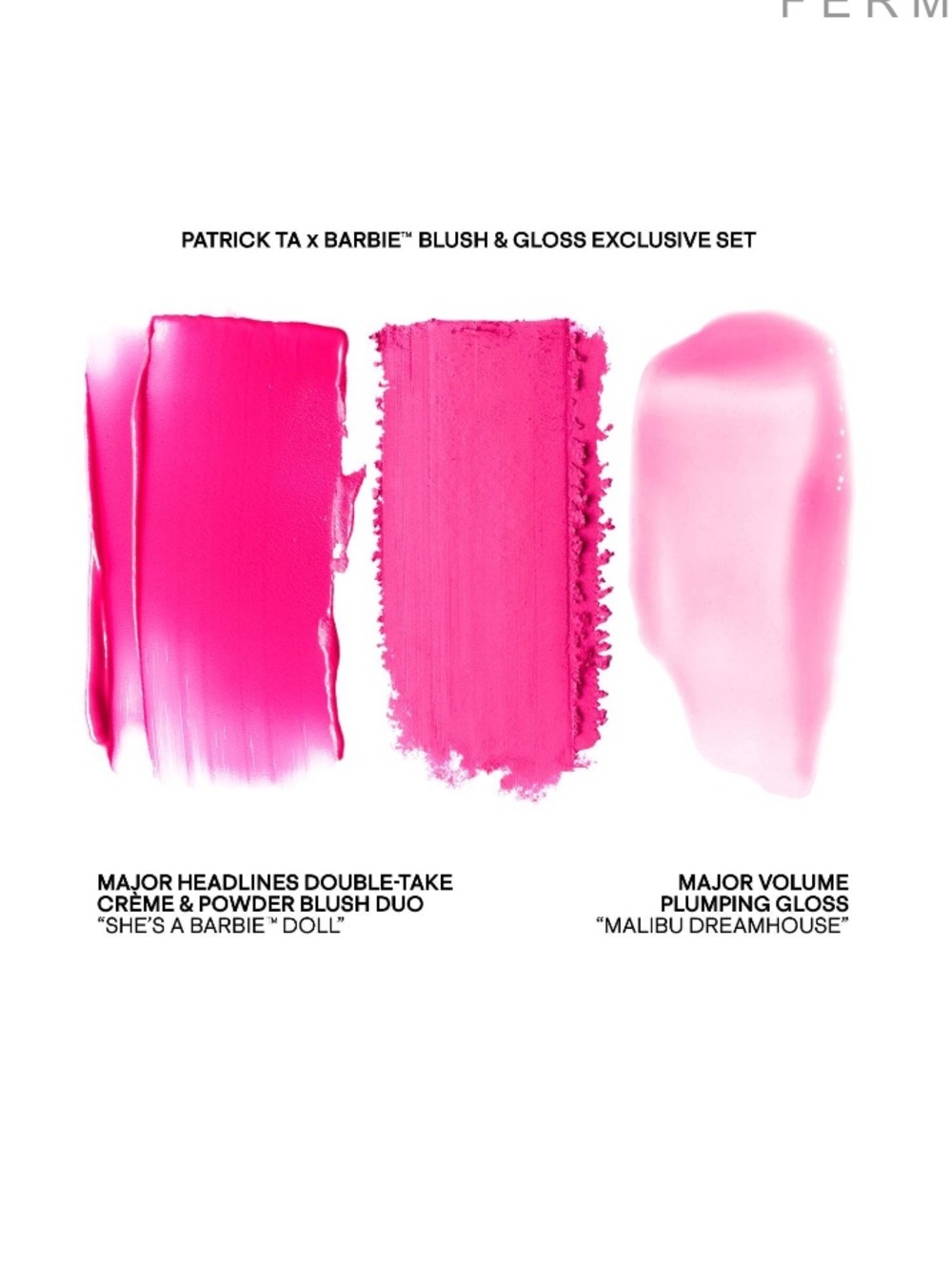 NIB RARE Patrick Ta x Barbie Blush Duo & Lip Plumper Pink Set UNOPENED - Picture 4 of 10